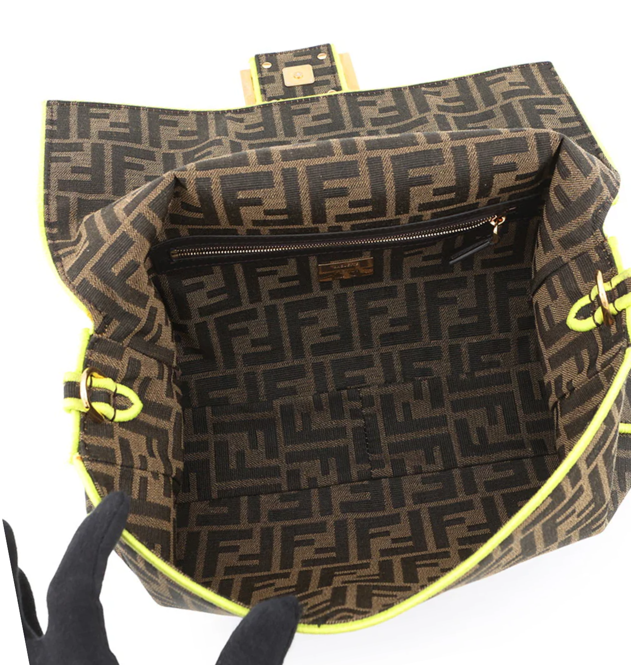 FENDI Baguette Zucca Mamma Shoulder Bag