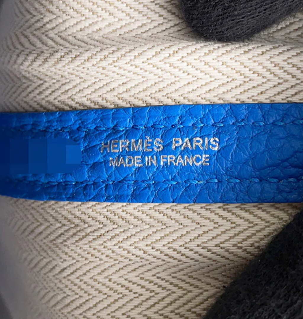 HERMES Garden Party TPM Blue Hydra Negonda Leather