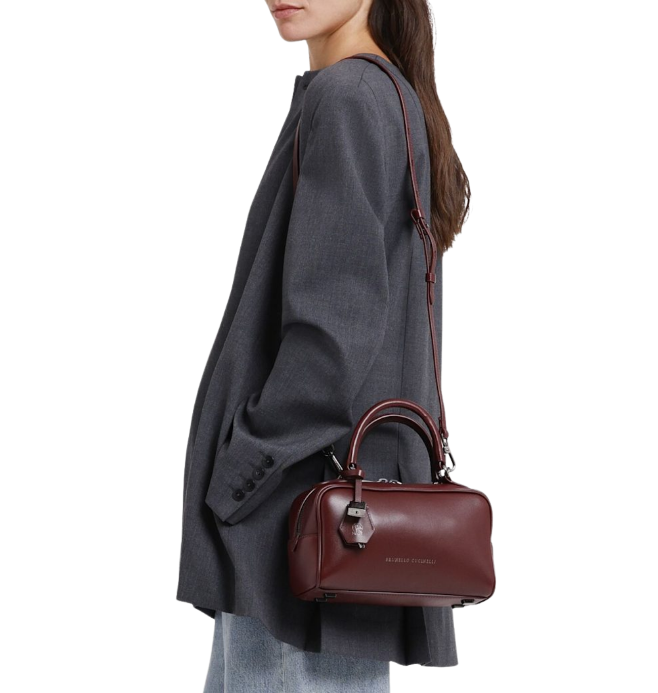 BRUNELLO CUCINELLI Glossy Nappa Shoulder Bag