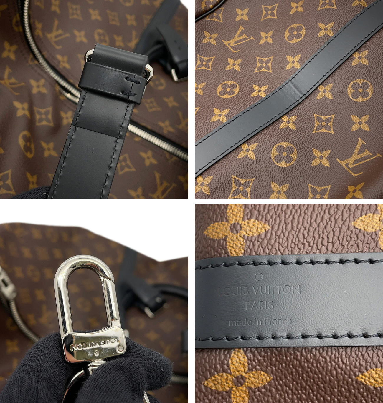 LOUIS VUITTON Keepall 55 Bandouliere Monogram Macassar Canvas