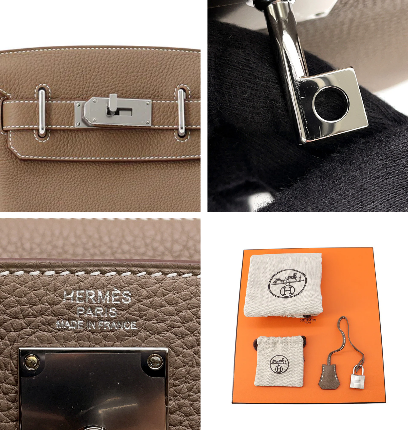 HERMES Kelly Akkad PM Etoupe Togo Leather