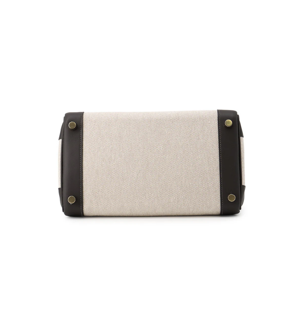 HERMES Birkin 25 Ecru/Baybrunn Toile H Swift Leather