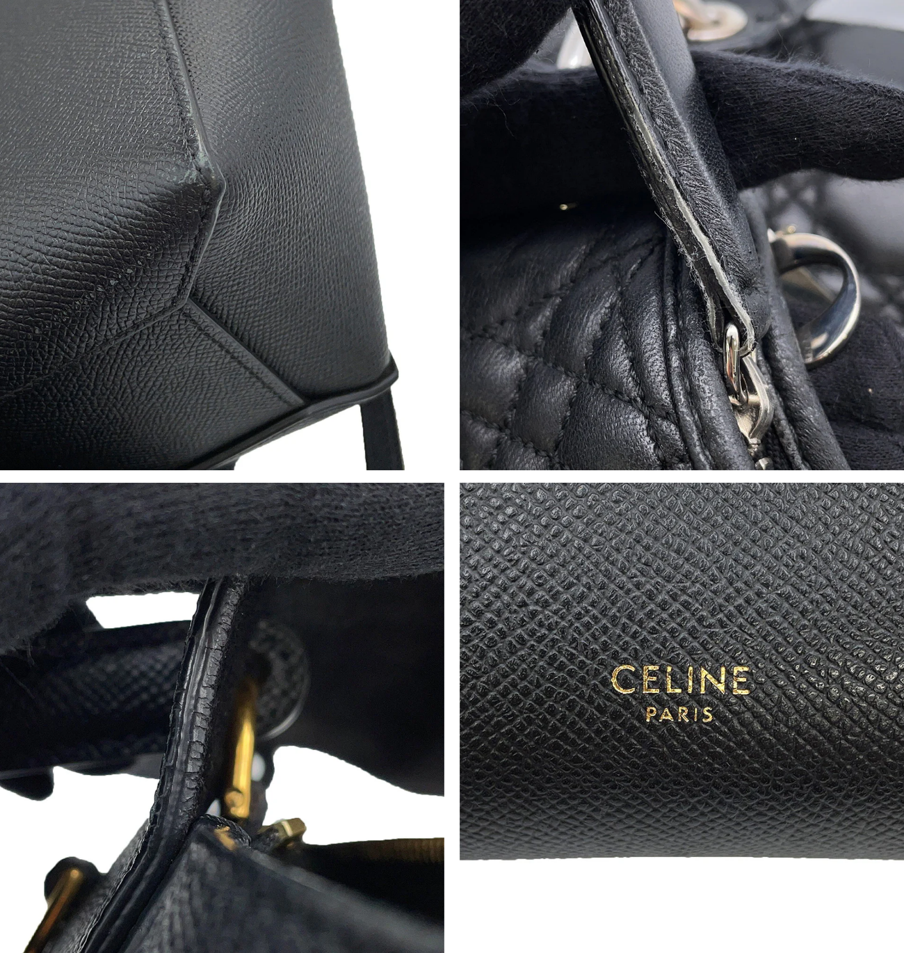 CELINE Black Leather Bag