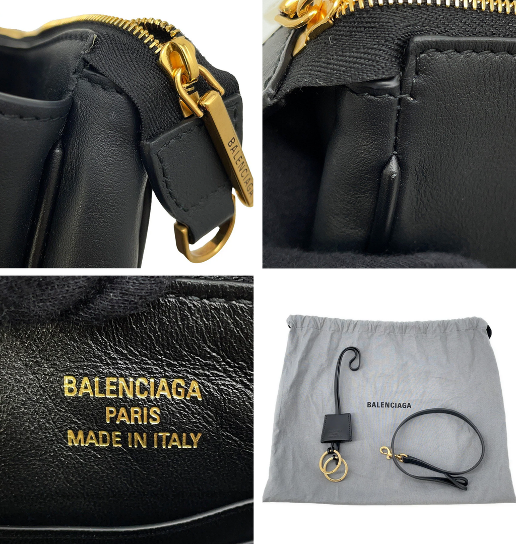 BALENCIAGA Rodeo Black Leather Shoulder Bag