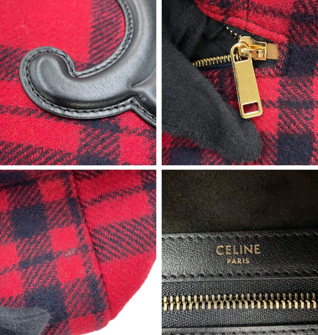 CELINE Triomphe Pliage Check Chain Tote Bag